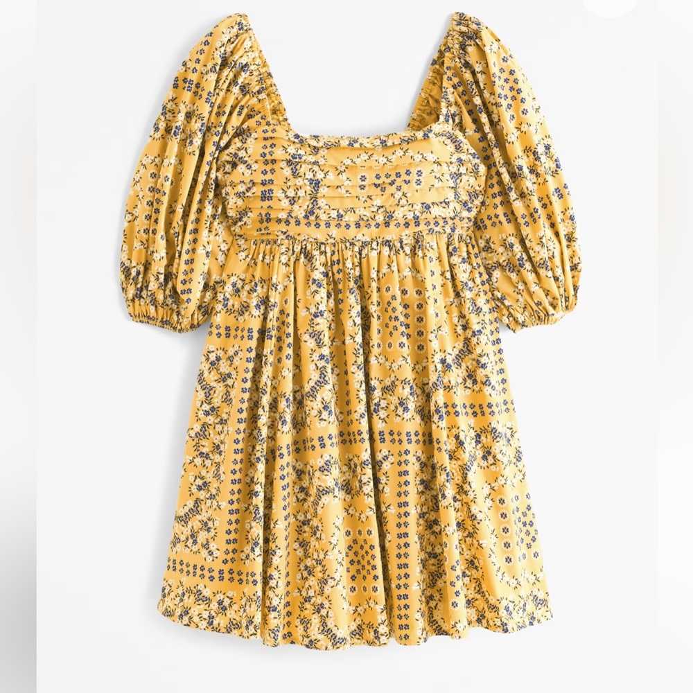 A&F Emerson Poplin Puff Sleeve Mini Dress size Large